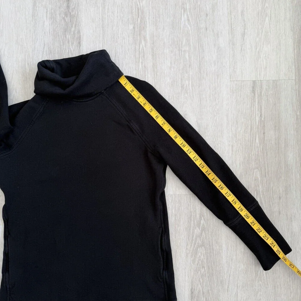 LULULEMON To You Sweater Sz 6 Black High Neck Kangaroo Pocket Sweatshirt EUC - Picture 9 of 13